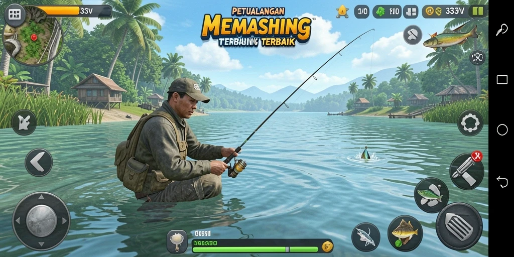 Tangkapan ikan besar di 333V dengan grafis menawan.