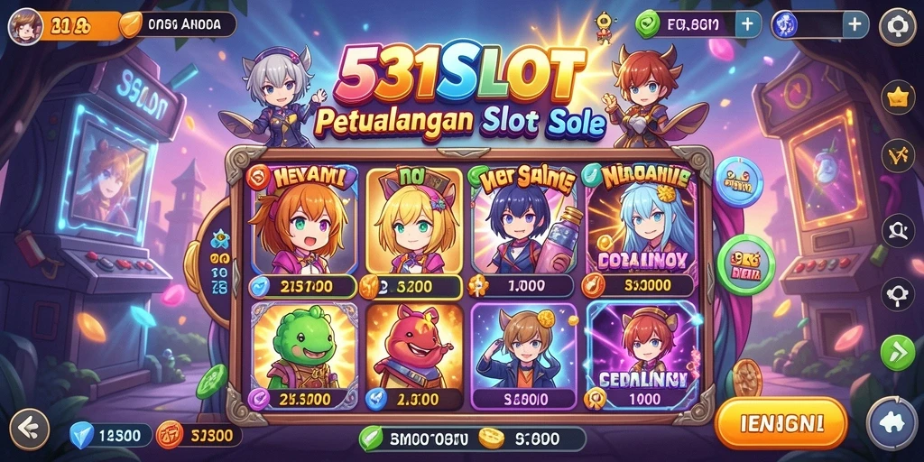 Screenshot 531SLOT menunjukkan gameplay menarik dengan karakter Anime yang beraksi.