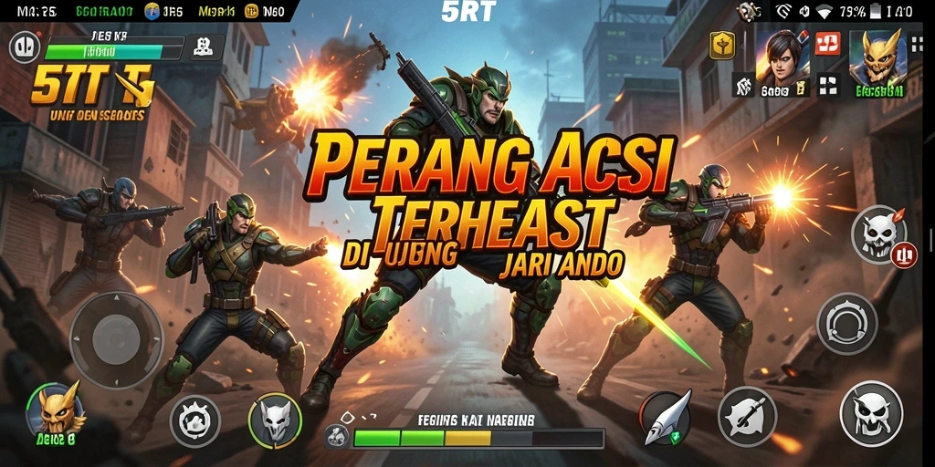 Tampilan penuh aksi dari gameplay 5RT yang menegangkan.