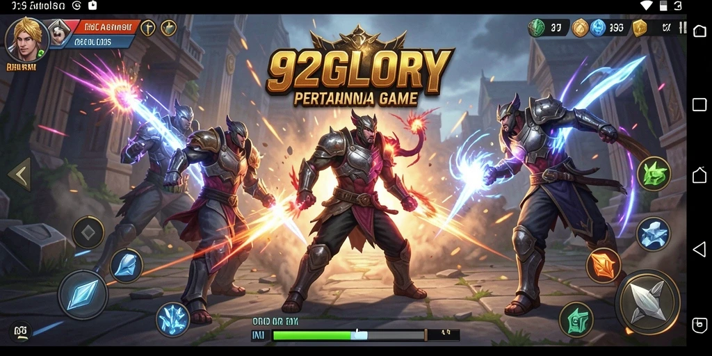 Tampilan aksi mendebarkan dari gameplay 92GLORY.