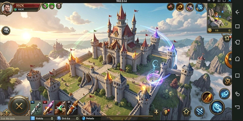 Tampilan gameplay 99ZK yang intens dan menantang di Tower Defense.