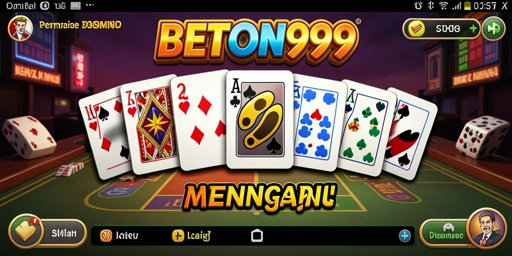 Tampilan menarik dari gameplay Domino di BETON999.