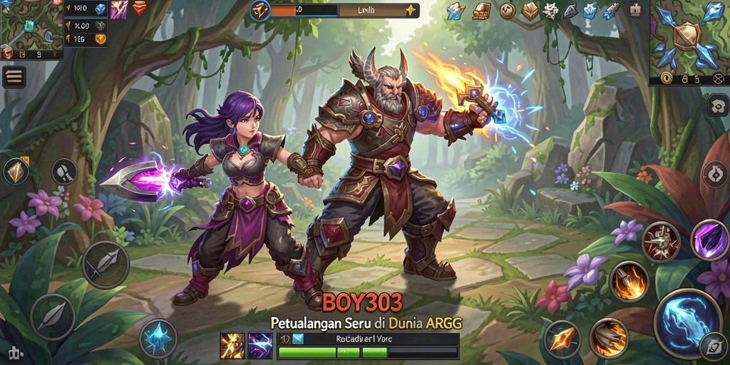 Tangkapan layar menunjukkan aksi seru dalam pertempuran ARPG.