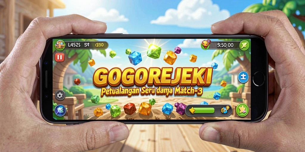 Tampilan gameplay GOGOREJEKI yang menantang dan penuh warna.