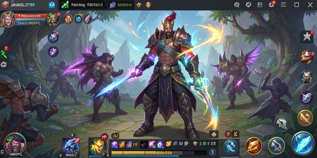 Screenshot gameplay JAVASLOT88 menampilkan pertarungan seru antar pemain.