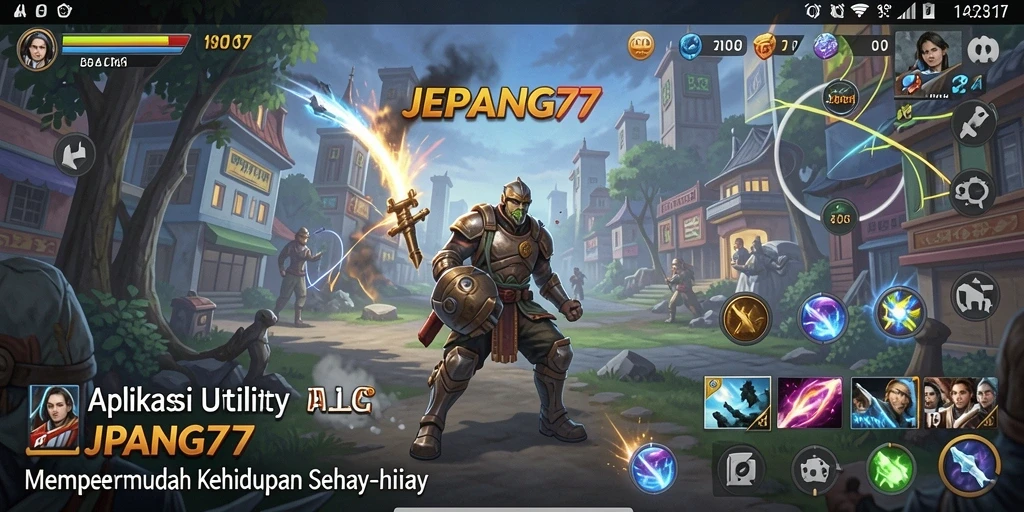 Tampilan aplikasi JEPANG77 dengan fitur utility yang lengkap.