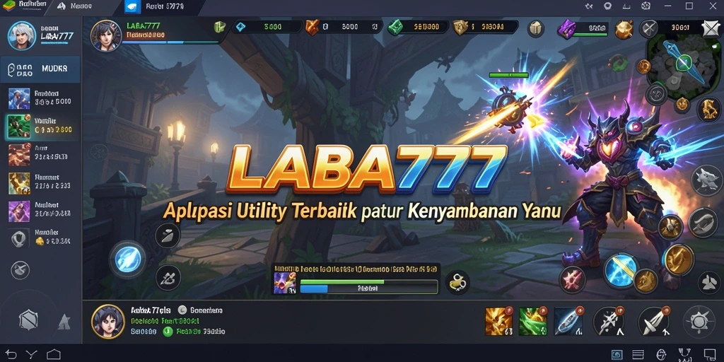 Screenshot utama LABA777 menampilkan antarmuka pengguna yang sederhana dan efektif.
