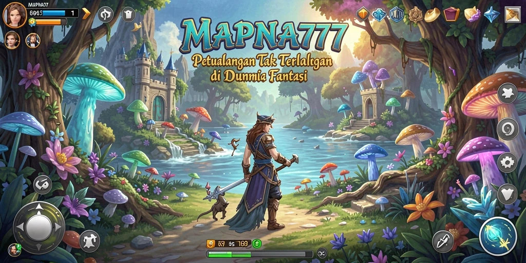 Tangkapan layar gameplay MAPNA777 menampilkan petualangan seru di dunia fantasi.