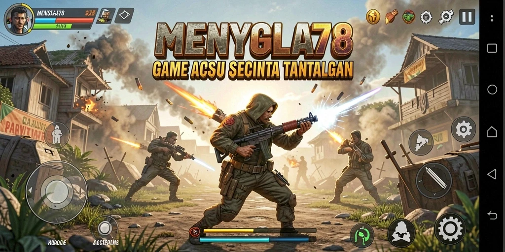 Screenshot utama MENYALA78 menampilkan pertarungan mendebarkan di arena.