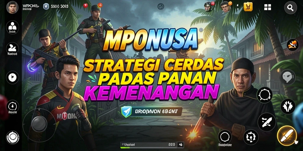 Screenshot dari gameplay MPONUSA yang menunjukkan aksi strategis mendebarkan.