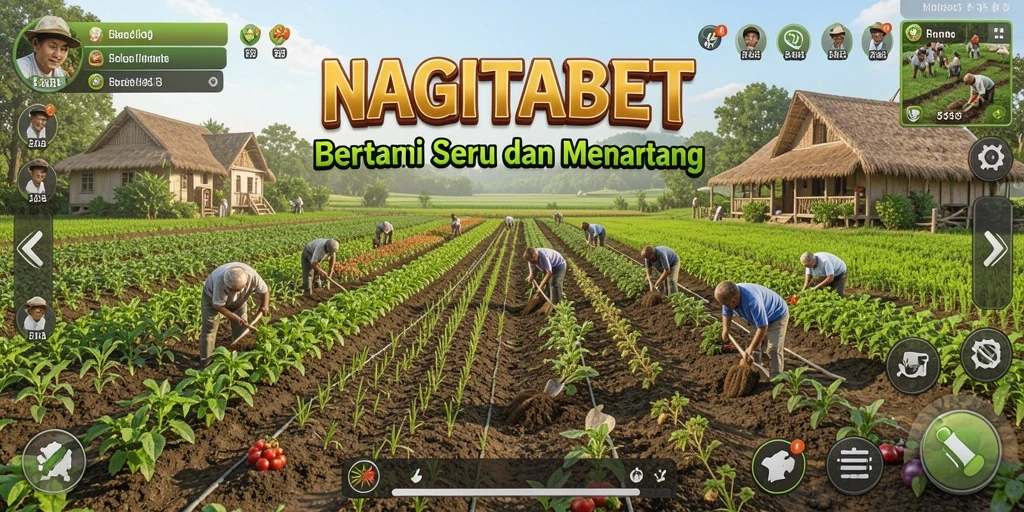 Tampilan gameplay seru bertani dengan grafik menawan.