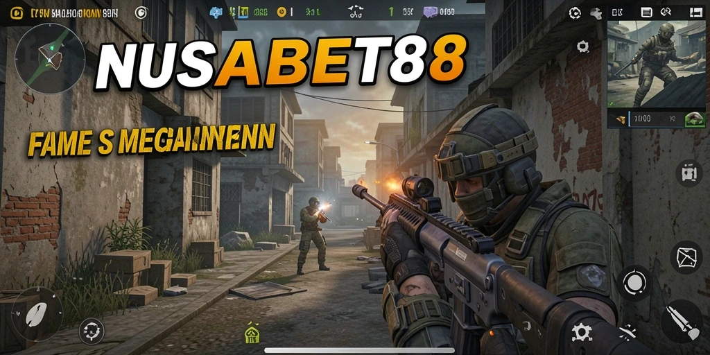 Tampilan menegangkan dari gameplay NUSABET88 di medan perang.