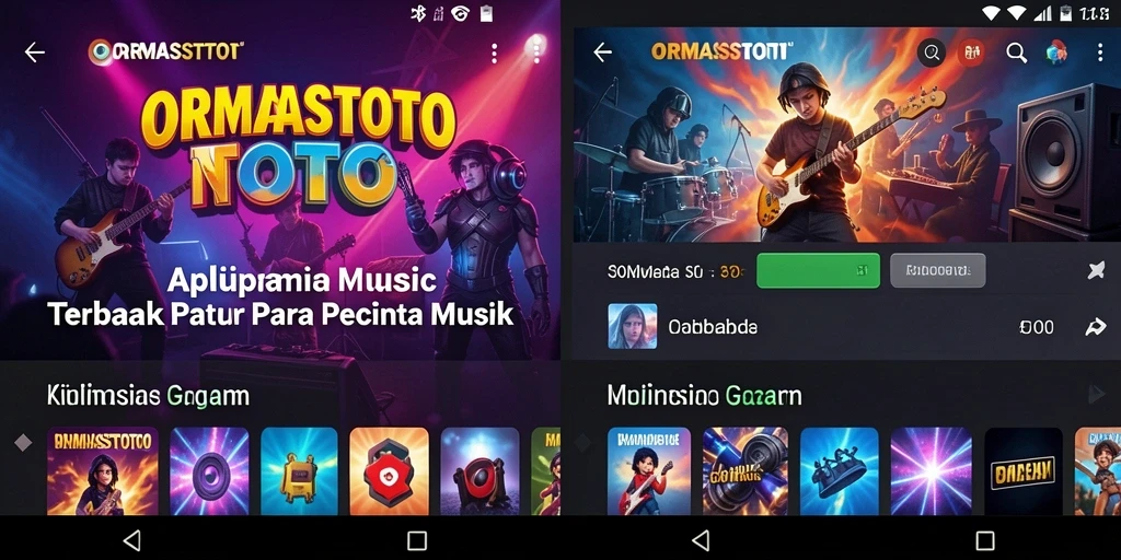Screenshot gameplay ORMASSTOTO menampilkan berbagai tantangan musik menarik.