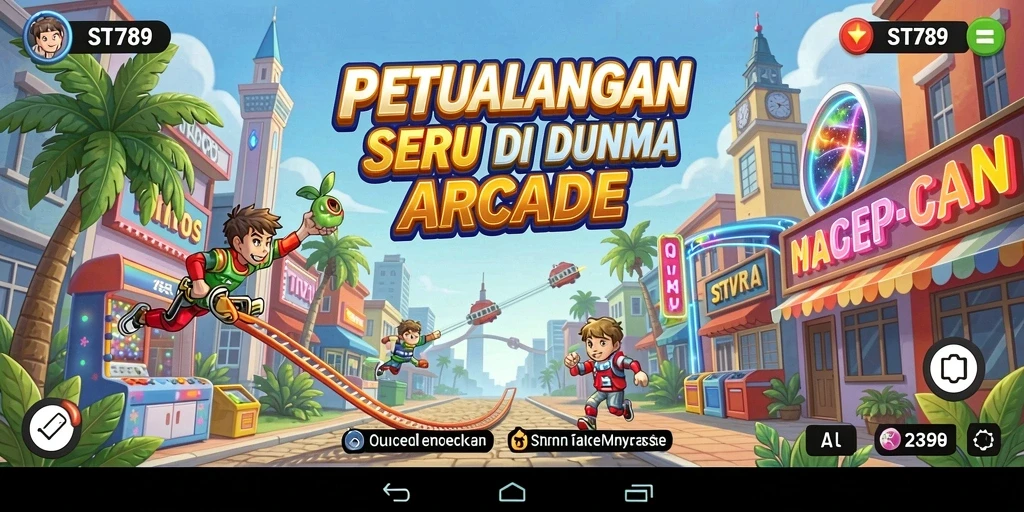 Screenshot gameplay ST789 yang menunjukkan tantangan seru di dunia Arcade.