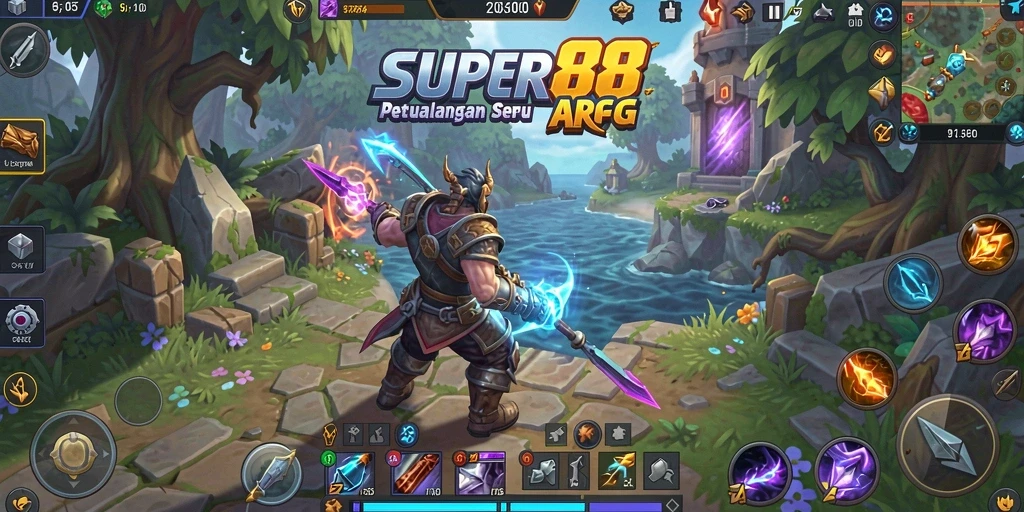 Tampilan gameplay ARPG SUPER88 yang mendebarkan dan penuh aksi.