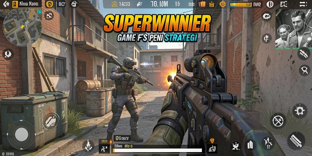 Gameplay SUPERWINNER dengan pertempuran yang mendebarkan dan grafis yang menawan.