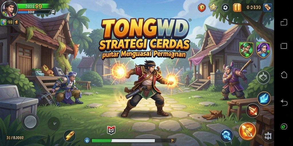 Tampilan gameplay strategis yang mendebarkan di TONGWD.