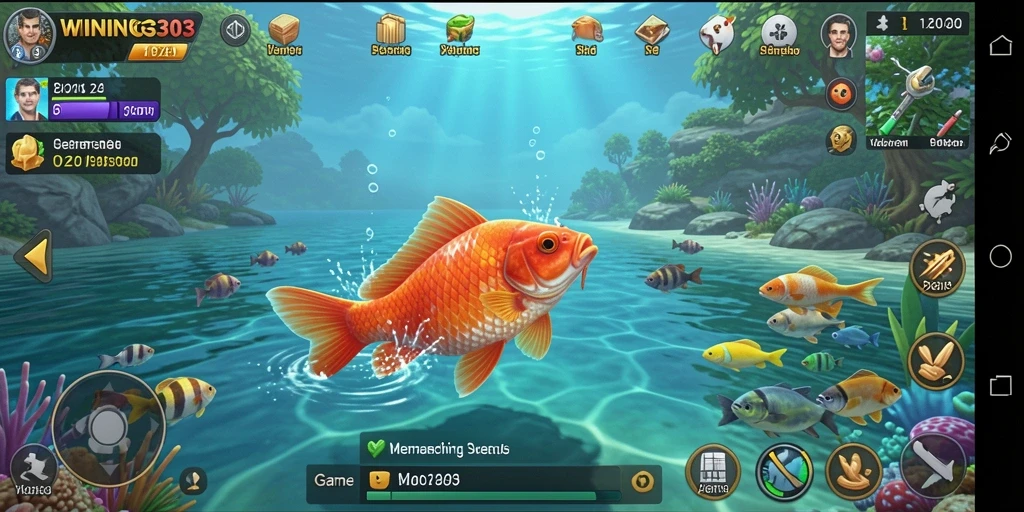 Tampilan gameplay menarik dari WINNING303 dengan aksi memancing seru.