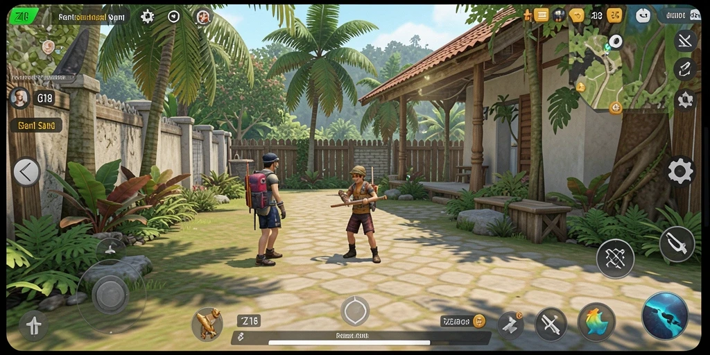 Tampilan gameplay Z18 yang menarik dan penuh warna.